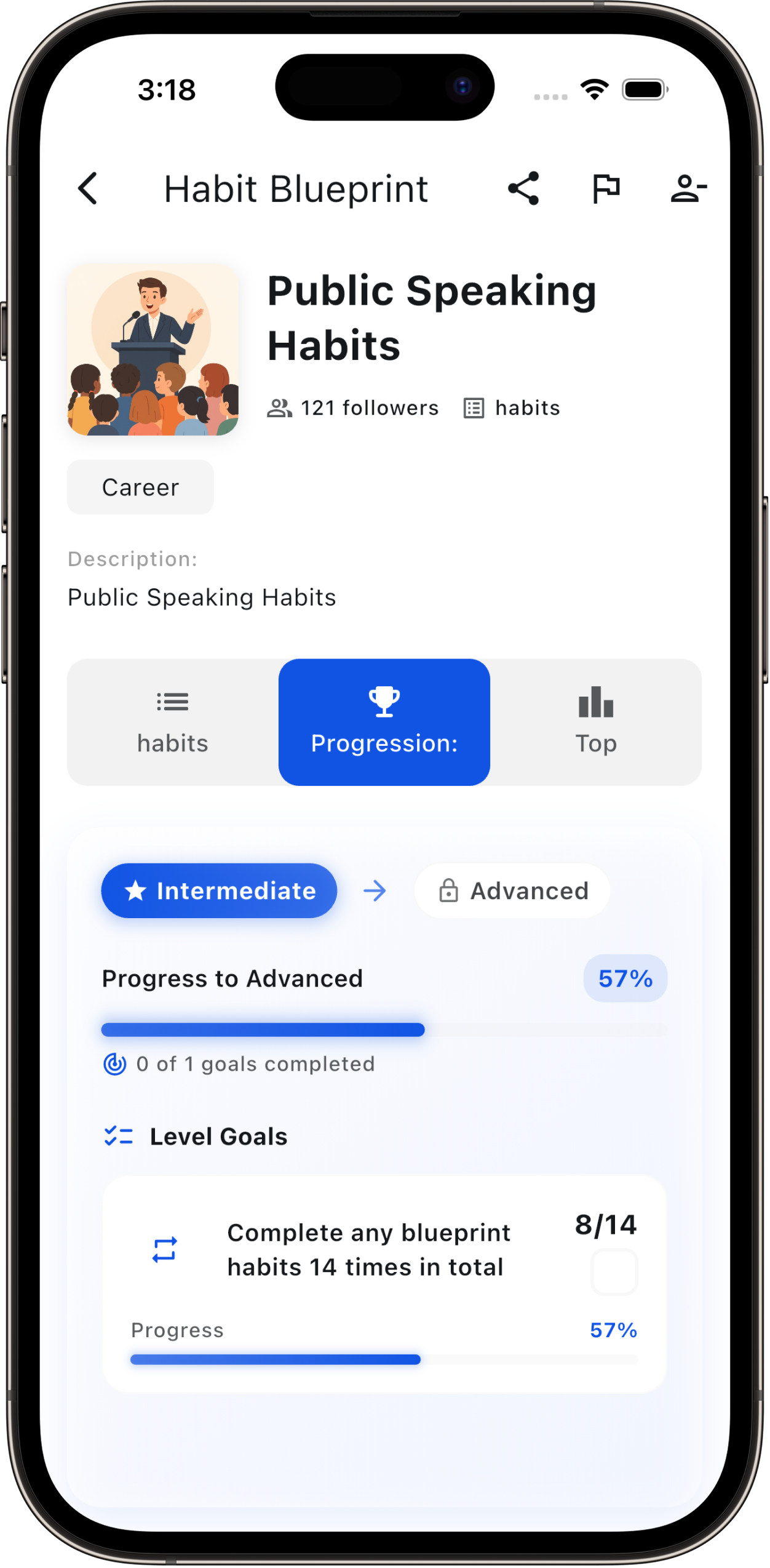 Blueprint app - Watch Yourself Grow